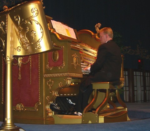 At the console